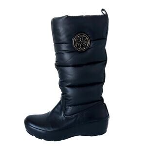 Tory Burch Black Puffer Snow Boots 8M
